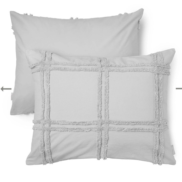 MARTHA STEWART white - Skylar Chenille Duvet Cover  - QUEEN Size - Picture 4 of 11